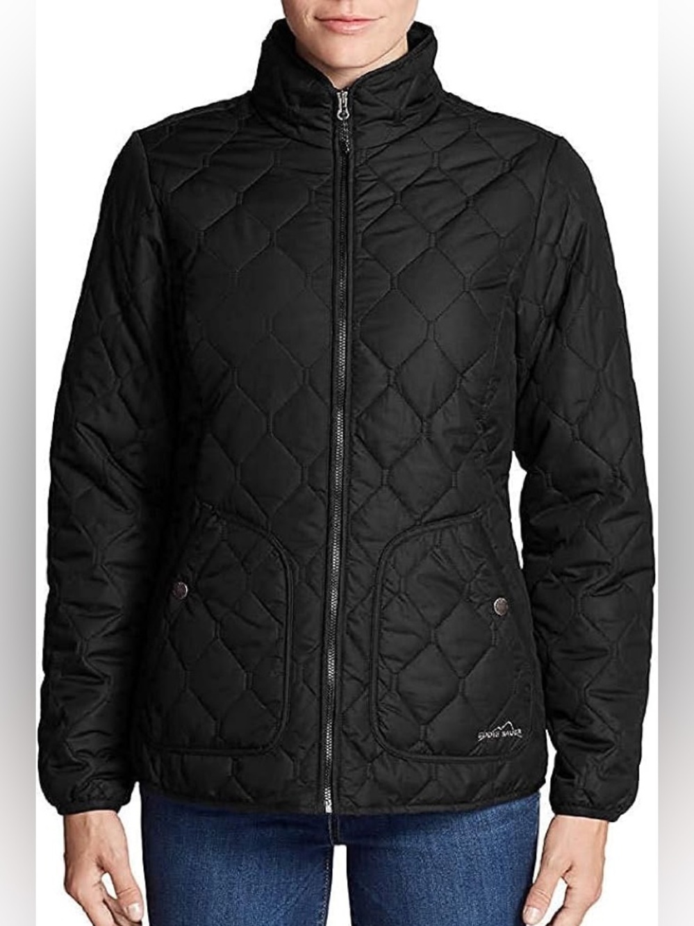 Eddie Bauer year round black quilted field jacket